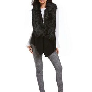 Michael Kors Black Faux Fur Trim Sweater